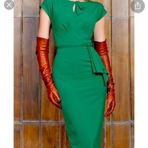 Stop Staring Timeless Fitted Green Dress